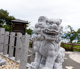 Image showing Lion statue in temple