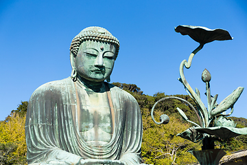Image showing Great Buddha on the grounds of Kotokuin Temple in Kamakura