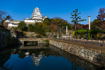 Image showing Himeji castle with sunshine