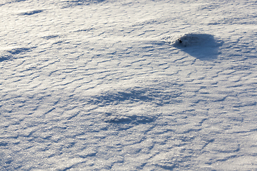 Image showing Snow drifts in winter