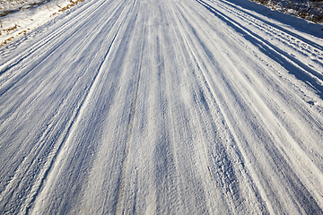 Image showing Road in the winter season