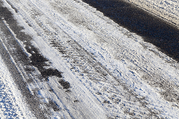 Image showing Road under the snow