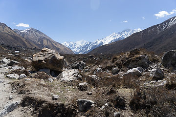 Image showing Langtand valley trekking mountain in Nepal 