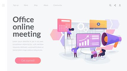 Image showing Digital presentation landing page concept