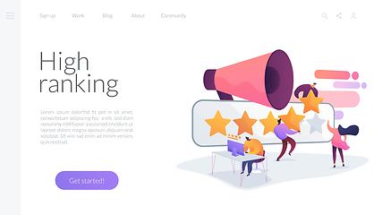 Image showing Rating landing page concept