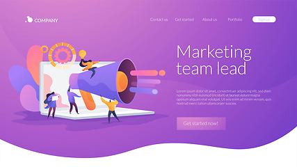 Image showing Marketing team landing page concept