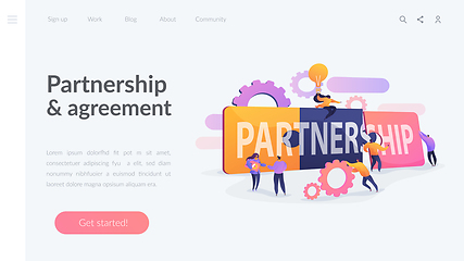 Image showing Partnership landing page concept