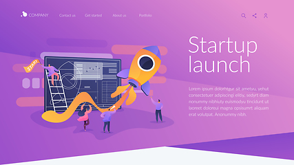 Image showing Start up landing page concept