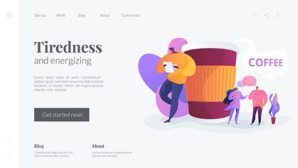 Image showing Coffee break landing page concept