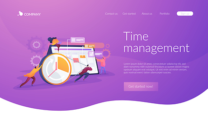 Image showing Time management landing page concept