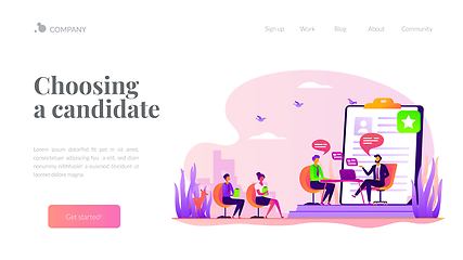 Image showing Job interview landing page template