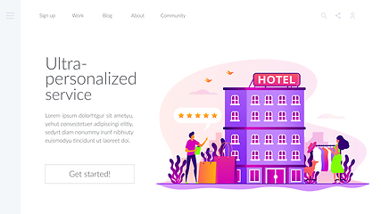Image showing Boutique hotel landing page template
