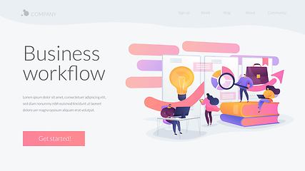 Image showing Workflow landing page concept