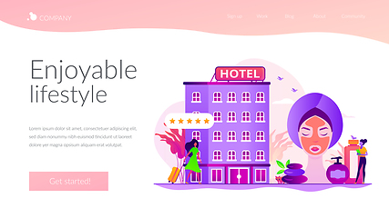 Image showing Wellness and spa hotel landing page template