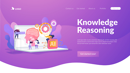 Image showing Artificial intelligence landing page template.