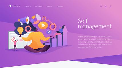 Image showing Self management landing page concept