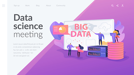 Image showing Big data conference landing page template.
