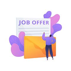 Image showing Job offer letter vector concept metaphor