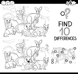 Image showing game of differences with animals