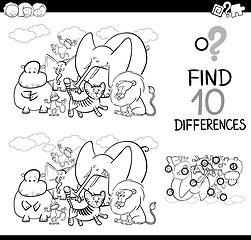 Image showing difference game with animals