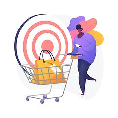 Image showing Target sales vector concept metaphor