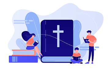 Image showing Holy bible concept vector illustration.