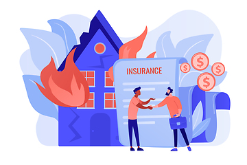 Image showing Fire insurance concept vector illustration.