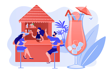 Image showing Beach bar concept vector illustration.