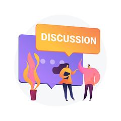 Image showing Business discussion vector concept metaphor