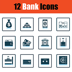 Image showing Set of bank icons