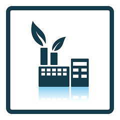 Image showing Ecological industrial plant icon