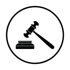 Image showing Judge hammer icon