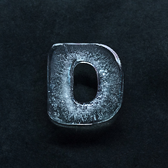 Image showing Alphabet\'s letters made out of ice isolated on dark studio background