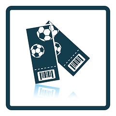 Image showing Two football tickets icon