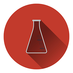 Image showing Icon of chemistry cone flask