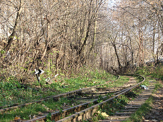 Image showing old railway switch