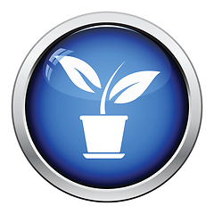 Image showing Plant in flower pot icon