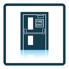 Image showing Fire exit door icon