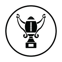 Image showing American football trophy cup icon