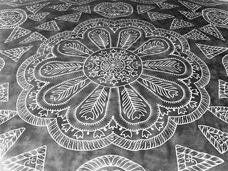 Image showing Traditional Indian Handpainting on the Street