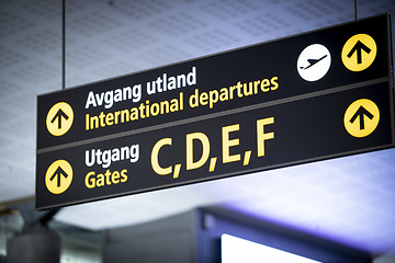 Image showing International Departures