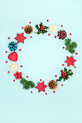 Image showing Festive Abstract Decorative Wreath