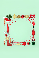 Image showing Festive Abstract Decorative Christmas Wreath