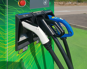 Image showing Power supply for electric car charging, Charging station for ele