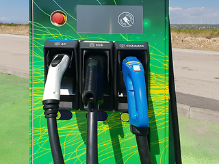 Image showing Charging station for electric car. Power supply for electric car