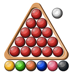 Image showing Billiards Table vector color illustration.