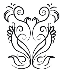 Image showing Ornamented pattern vector or color illustration