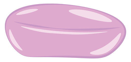 Image showing A long pink soap vector or color illustration