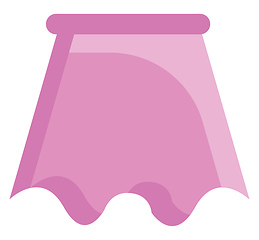 Image showing Simple vector illustration on white background of a pink skirt