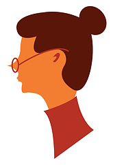 Image showing Woman with eye glasses vector or color illustration